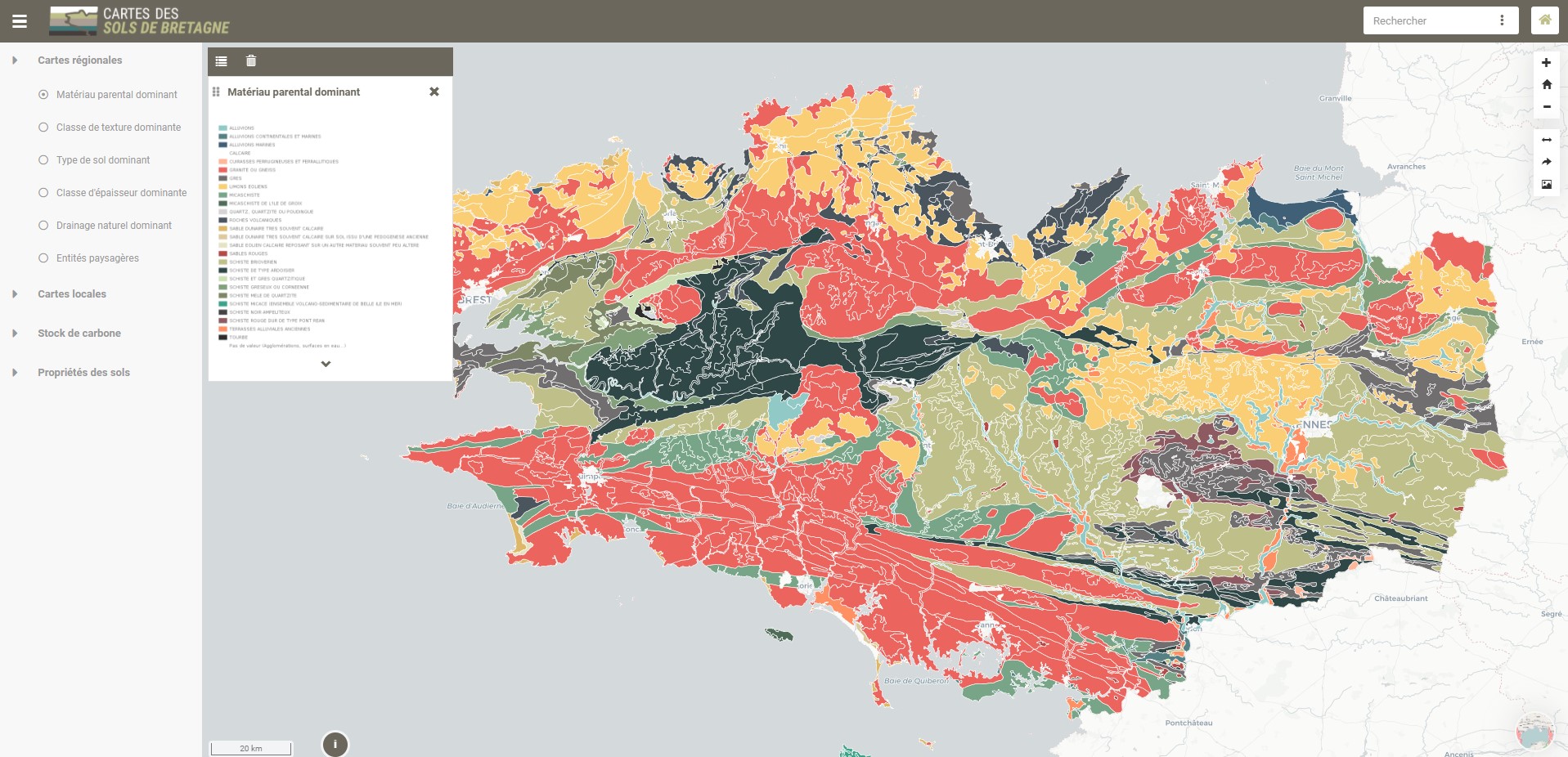 Cartes des sols de Bretagne | Creseb Bretagne